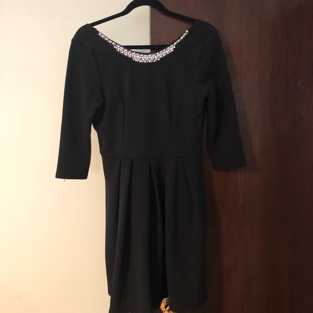 Black dress with rhinestones